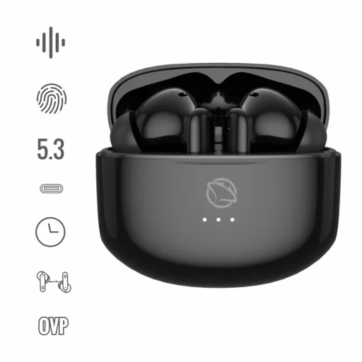 Bezdrôtové slúchadlá Manta MTWS008B Rytmo Black - 2