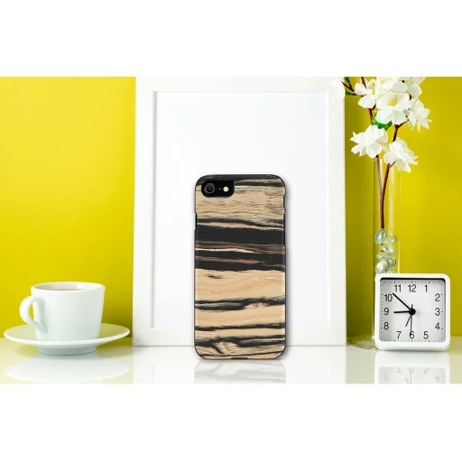 MAN&WOOD fehér ébenfekete tok iPhone 7/8/SE (2020) készülékhez - 3
