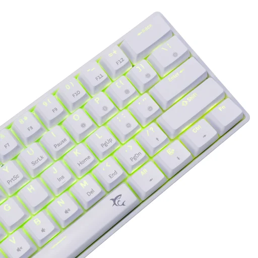 White Shark GK-004221 Shinobi 2 mechanická herná klávesnica, s modrými spínačmi, biela US - 2