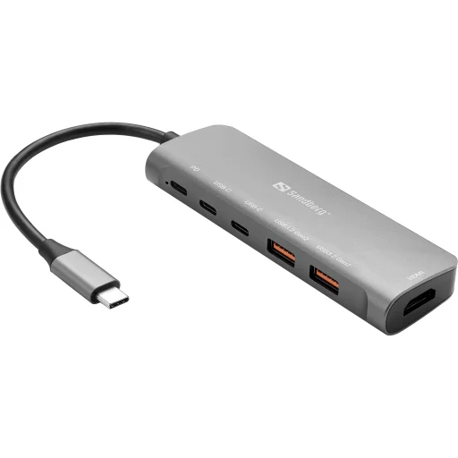 Sandberg 136-65 USB-C dokovacia stanica HDMI+2xA+2xC+PD100W - 1