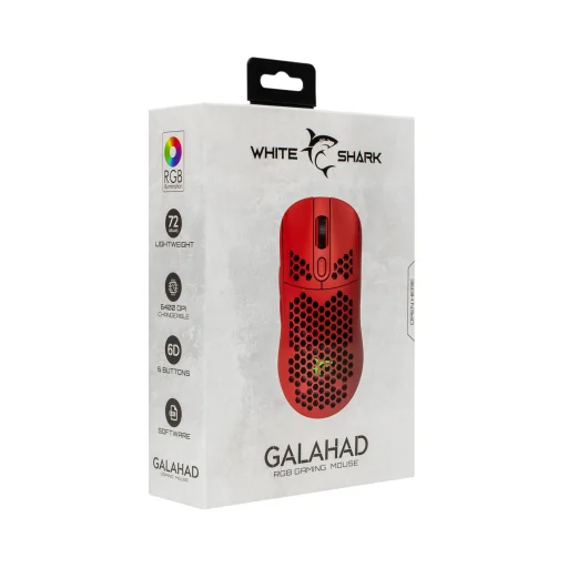 White Shark GALAHAD RED GM-5007 herná myš červená - 7
