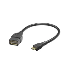 Hama 00173892 USB 2.0 OTG adaptérový kábel micro B vidlica - A zásuvka 15 cm čierny