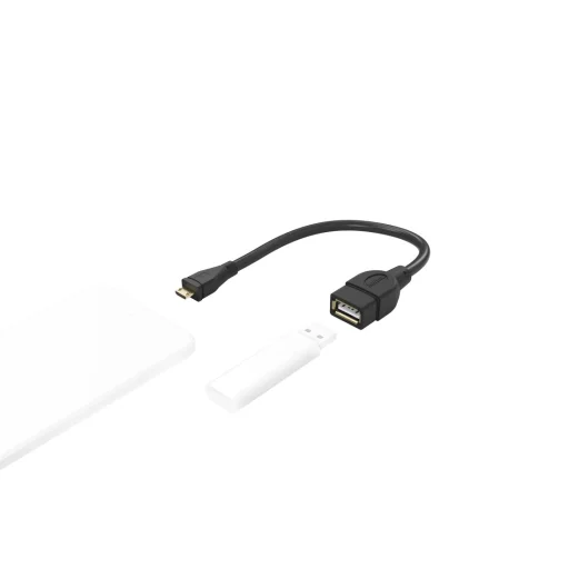 Hama 00173892 USB 2.0 OTG adaptérový kábel micro B vidlica - A zásuvka 15 cm čierny - 5