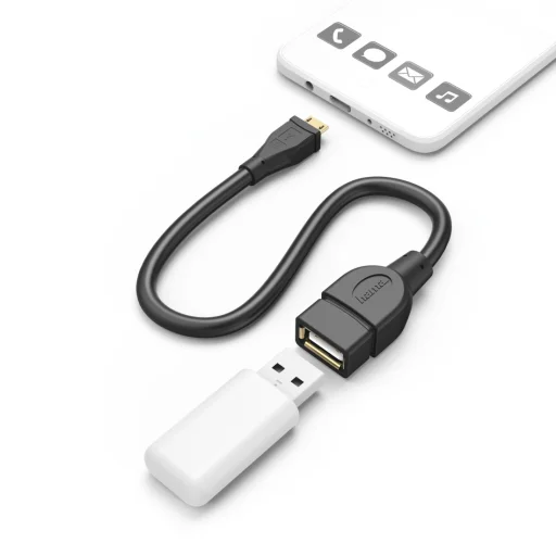 Hama 00173892 USB 2.0 OTG adaptérový kábel micro B vidlica - A zásuvka 15 cm čierny - 6