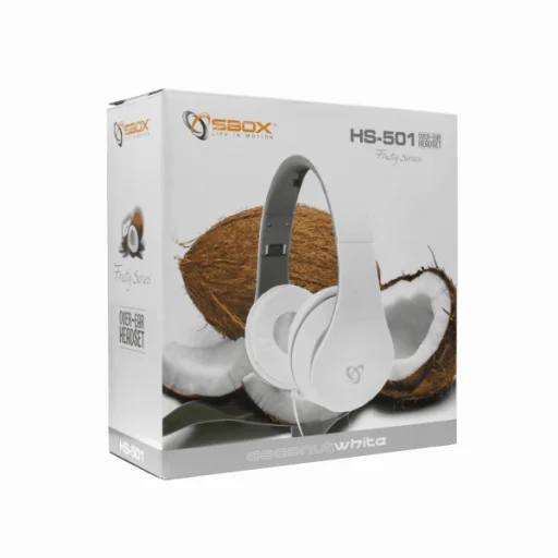 Sbox HS-501 Blackberry White headset na uši - 3