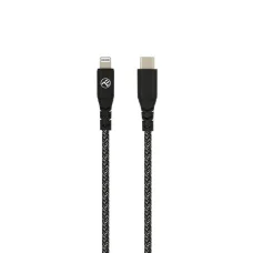 Tellur Green Type-C - Lightning dátový kábel 3A PD 60W 1 m nylonový čierny