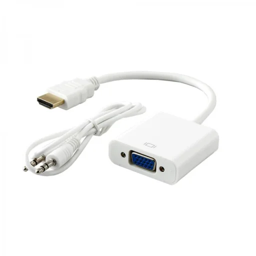 Sbox HDMI samec -> VGA samica + audio adaptér - 1