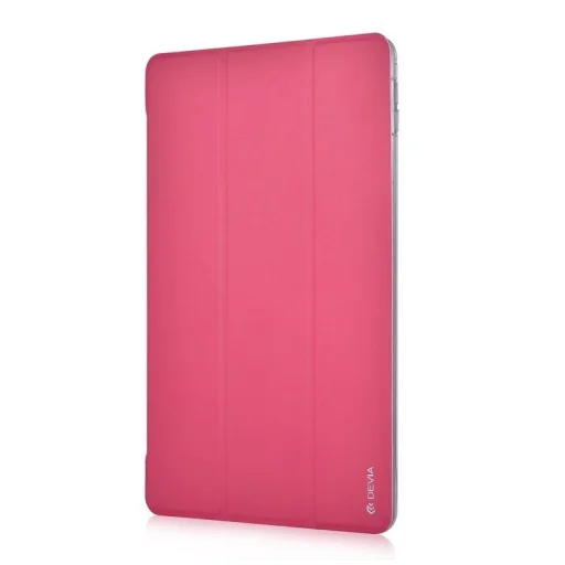 Devia kožené flipové puzdro s držiakom na ceruzku pre iPad (2018), iPad Air (2019) a iPad Pro 10.5, červené puzdro - 1