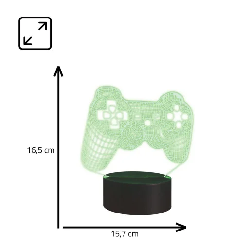 Manta SNL57RGB LED lampa herný ovládač RGB 3D svetelná dekorácia - 5