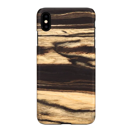 MAN&WOOD puzdro na smartfón pre iPhone XS Max, biely eben - 1