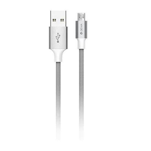 Devia Pheez Series Micro USB kábel (5V 2.4A, 2 m) sivý - 1