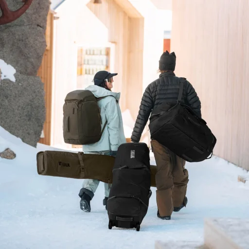 Thule 5157 Roundtrip batoh na kolieskach na lyžiarske a snowboardové topánky 60L Deep Khaki - 6