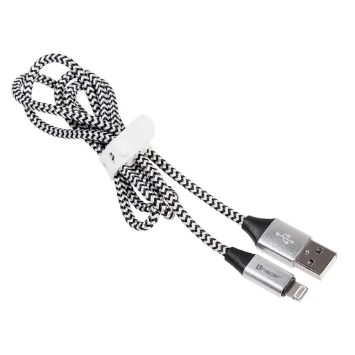 Tracer 46268 USB 2.0 - Lightning iPhone dátový kábel 1 m čierno-strieborný - 2