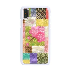iKins puzdro na smartfón pre iPhone XS/S, so vzorom čerešňových kvetov, biele puzdro