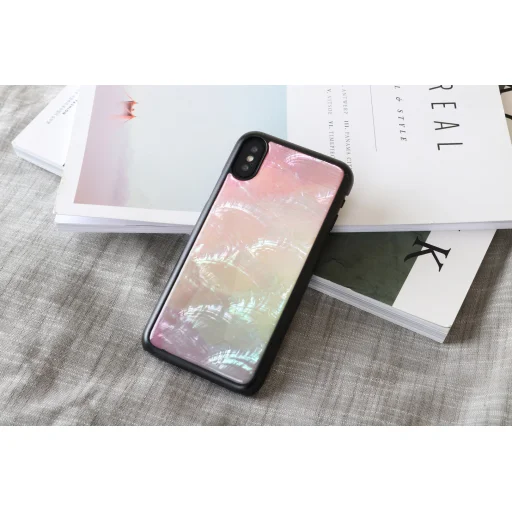 iKins SmartPhone tok iPhone XS/S vízivirág fekete tok - 3