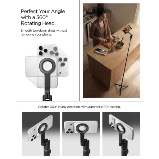 Spigen S582W Bluetooth szelfibot és tripod fekete - 12