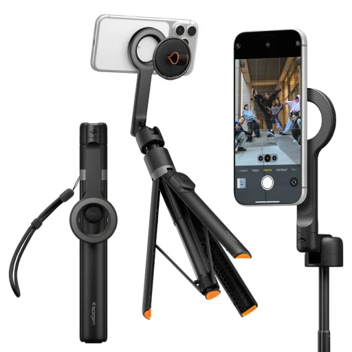 Spigen S582W Bluetooth szelfibot és tripod fekete - 1
