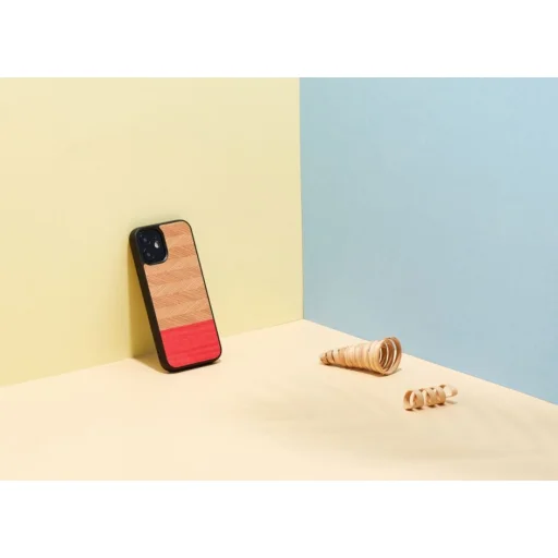 MAN&WOOD kryt so vzorom rybej kosti Azalea čierny pre iPhone 12 mini - 4