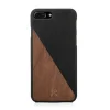 Woodcessories EcoSplit puzdro z dreva a vegánskej kože pre iPhone 7 Plus / 8 Plus, orechovo čierna (eco249) thumbnail