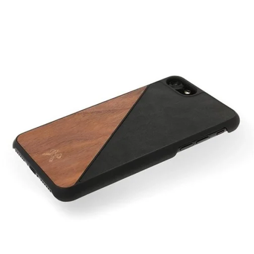 Woodcessories EcoSplit puzdro z dreva a vegánskej kože pre iPhone 7 Plus / 8 Plus, orechovo čierna (eco249) - 3
