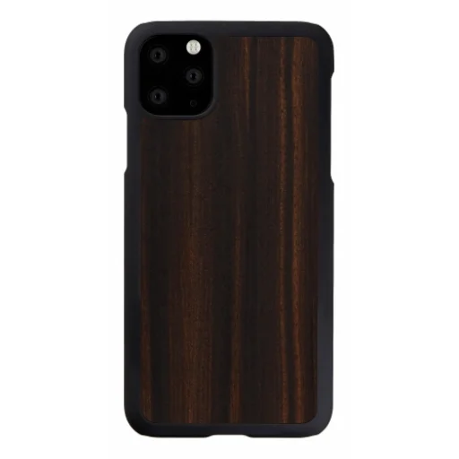 MAN&WOOD puzdro pre iPhone 11 Pro Max s ebenovým dreveným vzorom - 1