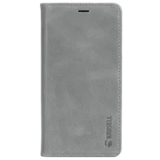 Krusell Sunne flipové puzdro na 4 karty pre Apple iPhone XS Max, vintage sivá