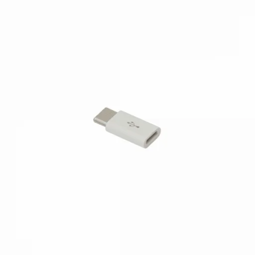 Sbox USB-C samec – Micro USB 2.0 samica adaptér, biely - 1