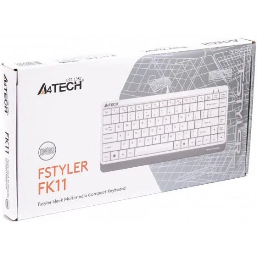 A4Tech FStyler FK11 White mini klávesnica - 7