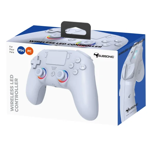 Subsonic bezdrôtový LED ovládač biely pre PS4/PC - 8