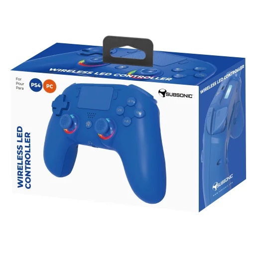 Subsonic bezdrôtový LED ovládač v modrej farbe pre PS4/PC - 8