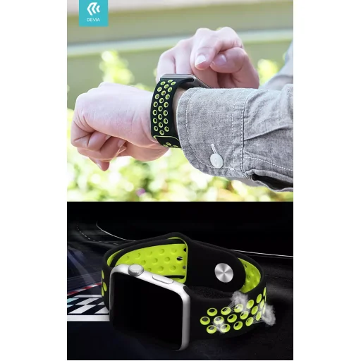 Devia Deluxe Series Sport remienok pre Apple Watch 4, žltý - 2
