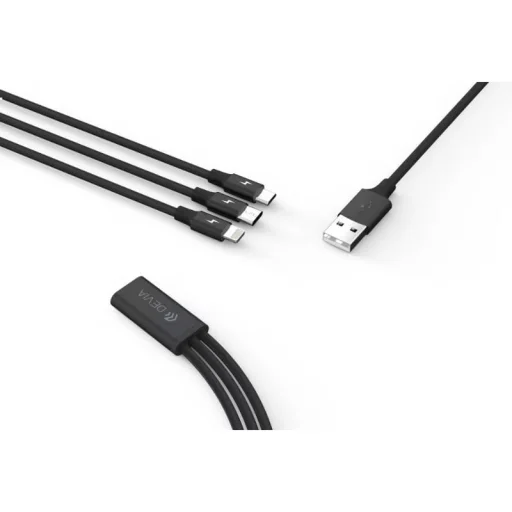 Devia Kintone Series 3 v 1 kábel USB – Lightning / MicroUSB / Type-C, 1,2 m, čierny - 3
