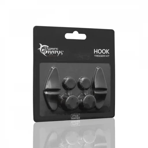 White Shark PS5-513 Hook čierna sada gripov na ovládač pre PS5 - 3