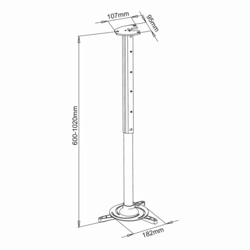 Sbox stropný držiak na projektor PM-102XL - 2