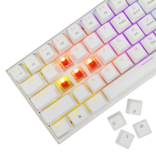 White Shark GK-002211V2 Wakizashi 2 White US Red Switches herná klávesnica - 4