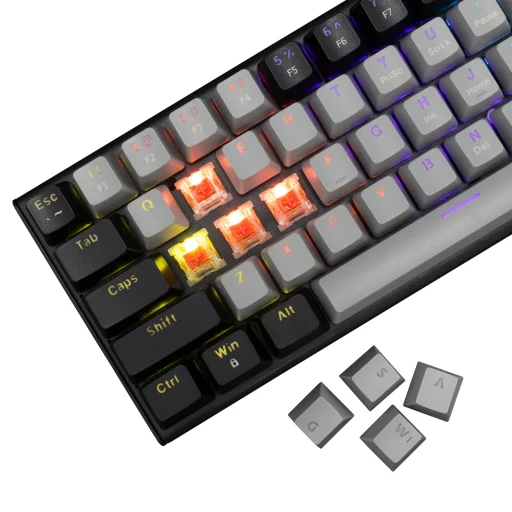 White Shark GK-002711V2 Wakizashi 2 sivo-čierna US Red Switches herná klávesnica - 3