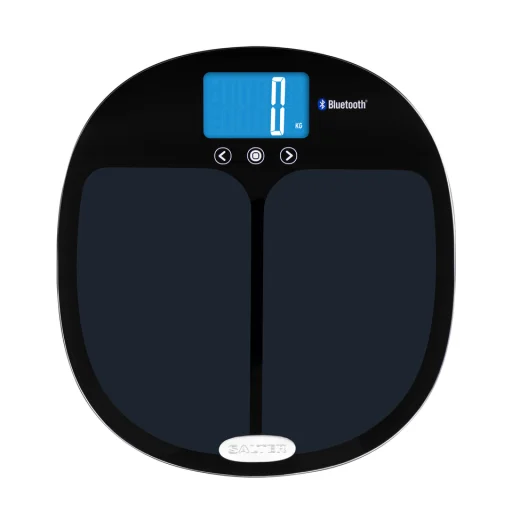 Salter 9192 BK3R Curve Bluetooth okos testelemző fürdőszobai mérleg fekete - 1