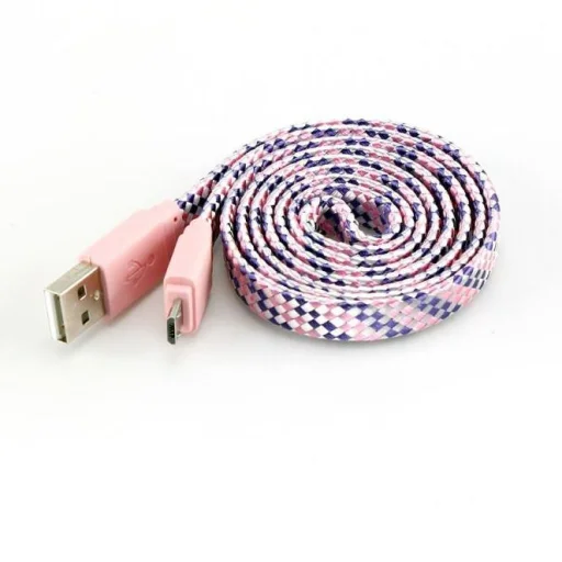 Sbox USB–Micro USB 2.0 kábel 1 m ružový USB-103CF-P - 1