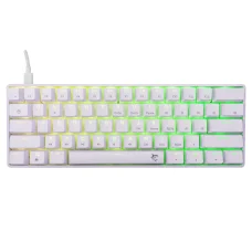 White Shark GK-004231 Shinobi 2 mechanická herná klávesnica, s hnedými spínačmi, biela, US rozloženie