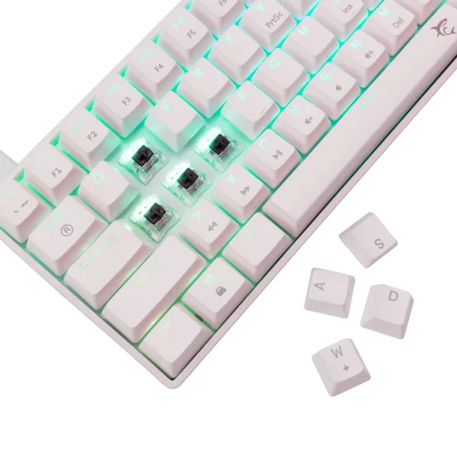 White Shark GK-004231 Shinobi 2 mechanická herná klávesnica, s hnedými spínačmi, biela, US rozloženie - 3