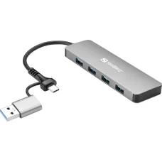 Sandberg 136-63 USB-C/A - 4x USB 3.0 hub
