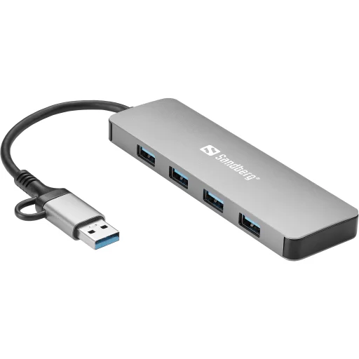 Sandberg 136-63 USB-C/A - 4x USB 3.0 hub - 2