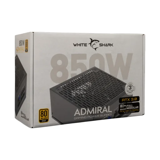 White Shark GPSU-850W Admiral 850W 80+ GOLD plne modulárny ATX napájací zdroj - 8