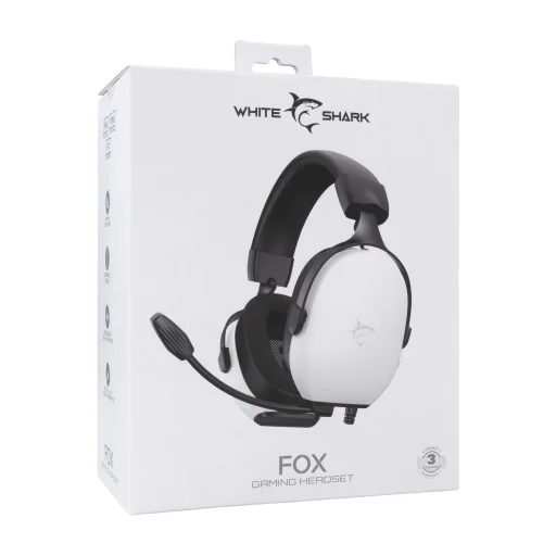 White Shark GH-2445 Fox White stereo herný headset - 8