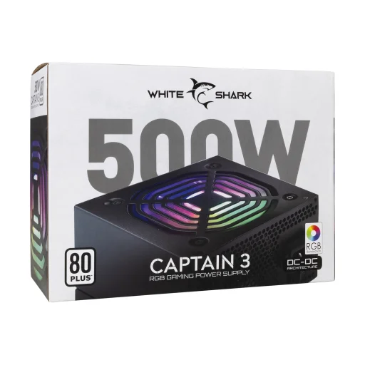 White Shark GPSU-W500F Captain 3 500W 80+ RGB napájací zdroj - 6
