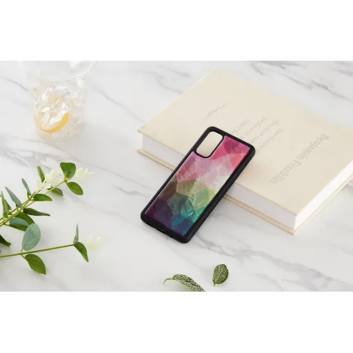 iKins Samsung Galaxy S20 puzdro s motívom vodného kvetu, čierne - 3