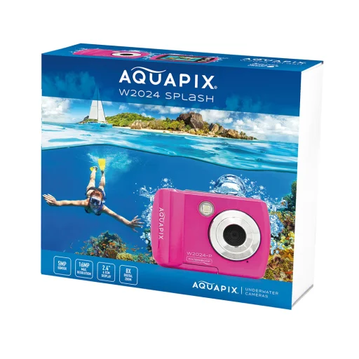 Easypix Aquapix W2024 Splash Pink vodotesný digitálny fotoaparát - 8
