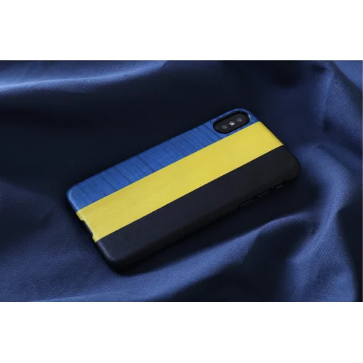 MAN&WOOD iPhone X/XS dandy blue black puzdro - 2