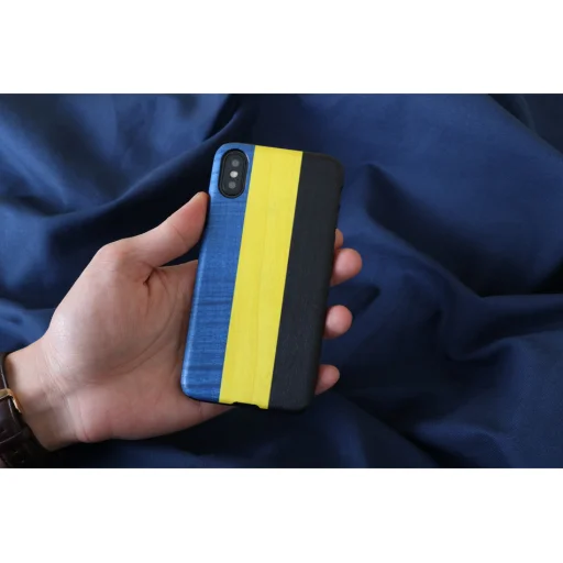 MAN&WOOD iPhone X/XS dandy blue black puzdro - 3