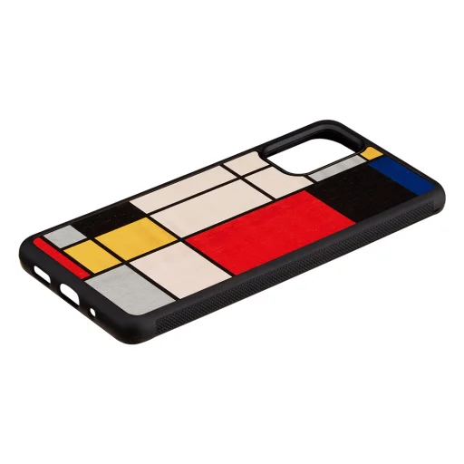 MAN&WOOD puzdro s dreveným vzorom pre Samsung Galaxy S20 Plus, Mondrian Wood Black - 2